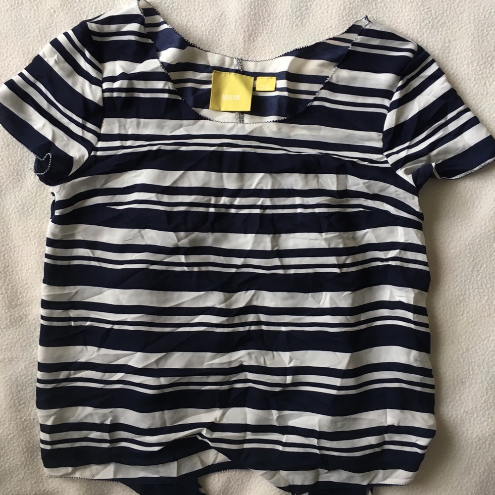 Anthropologie striped dressy top